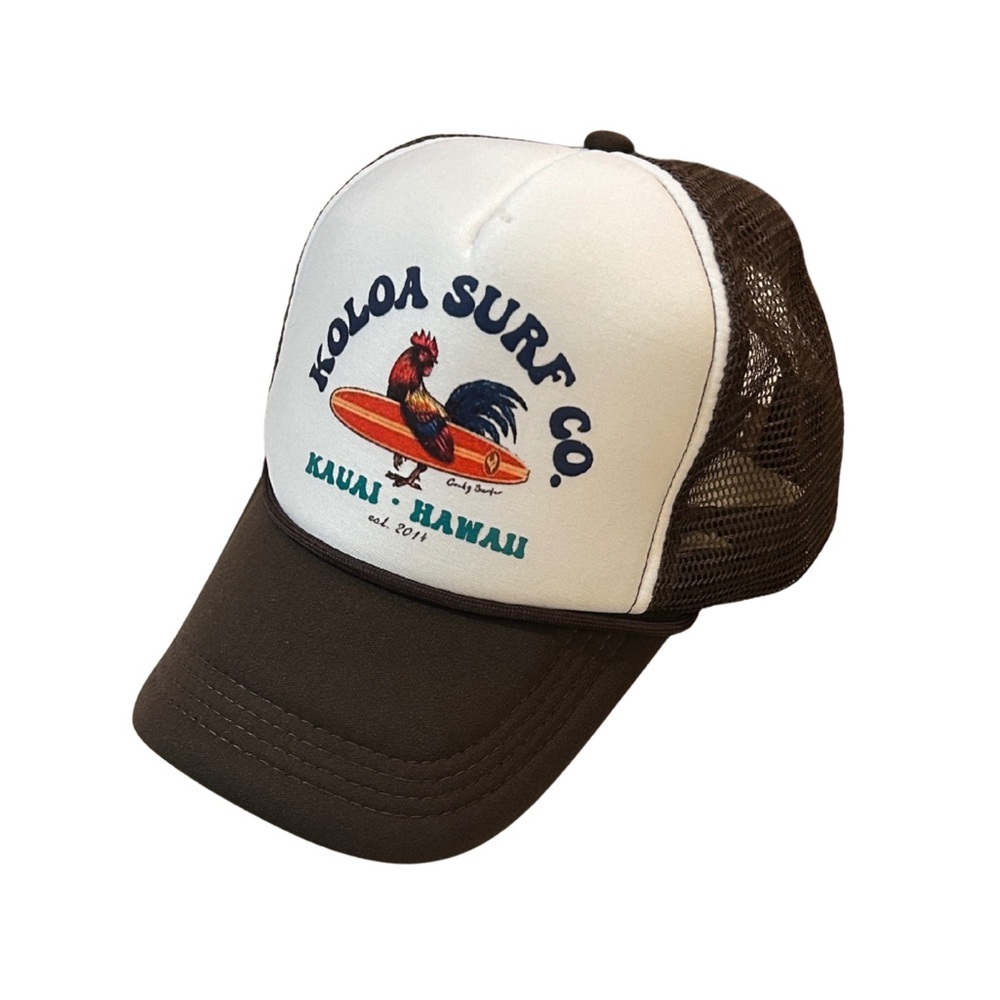 Brown and White Trucker Hat